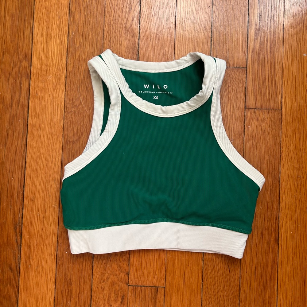 WILO Green Sports Bra Crop Top - Padded